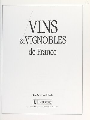 cover image of Vins et vignobles de France